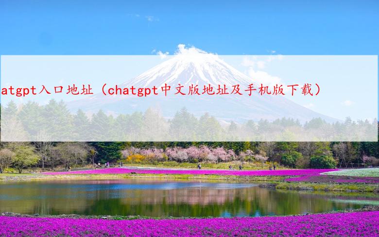 chatgpt入口地址（chatgpt中文版地址及手机版下载）