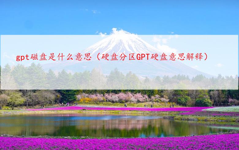 gpt磁盘是什么意思（硬盘分区GPT硬盘意思解释）