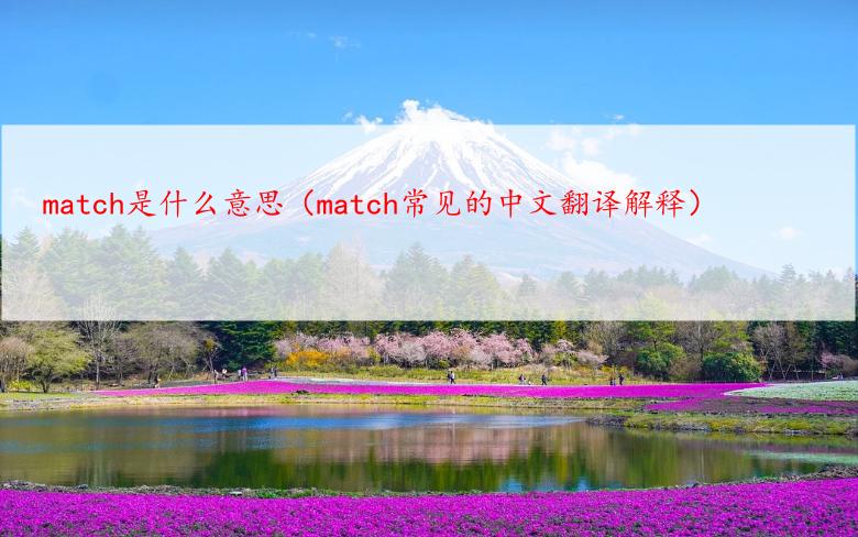 match是什么意思（match常见的中文翻译解释）