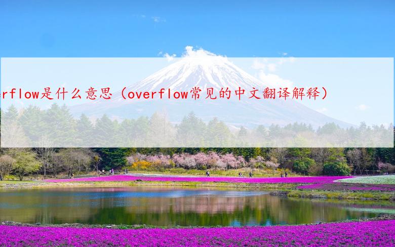 overflow是什么意思（overflow常见的中文翻译解释）