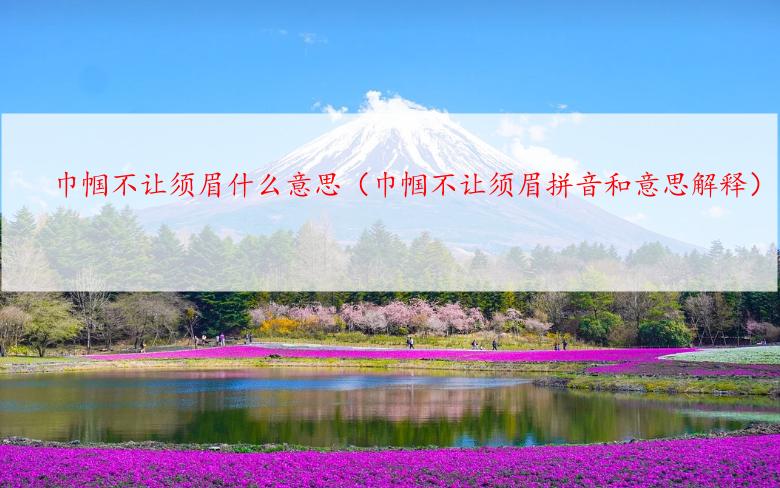 巾帼不让须眉什么意思（巾帼不让须眉拼音和意思解释）