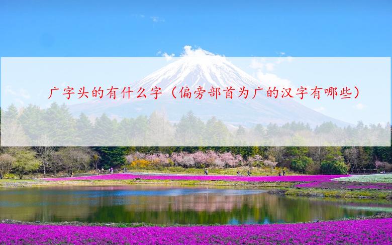 广字头的有什么字（偏旁部首为广的汉字有哪些）