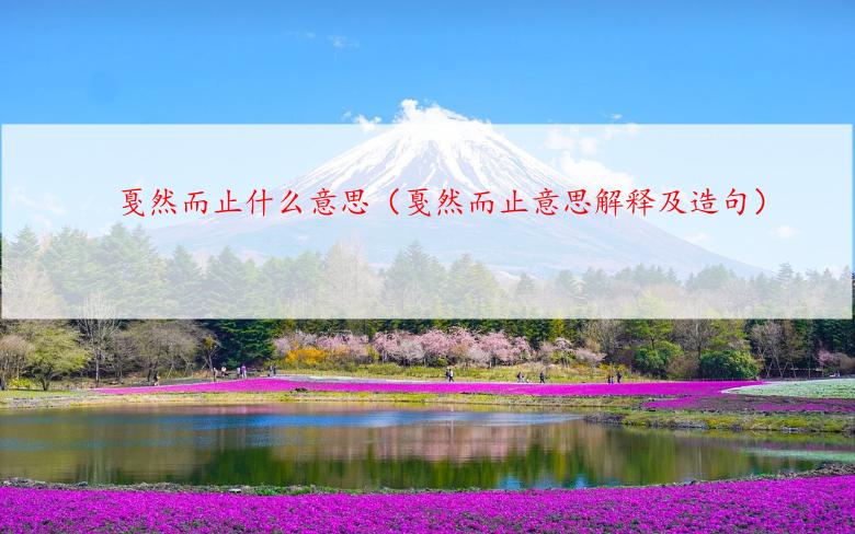 戛然而止什么意思（戛然而止意思解释及造句）
