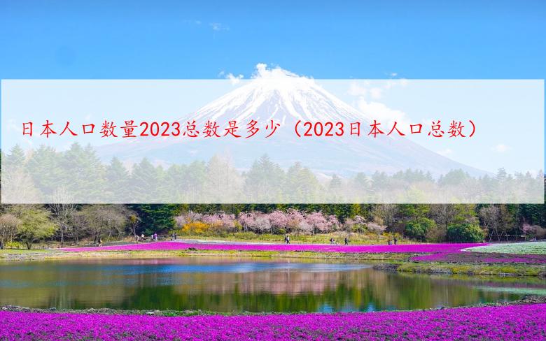日本人口数量2023总数是多少（2023日本人口总数）