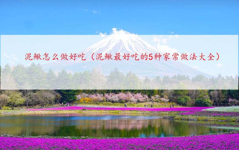 泥鳅怎么做好吃（泥鳅最好吃的5种家常做法大全）