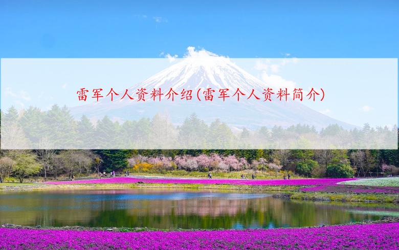 雷军个人资料介绍(雷军个人资料简介)