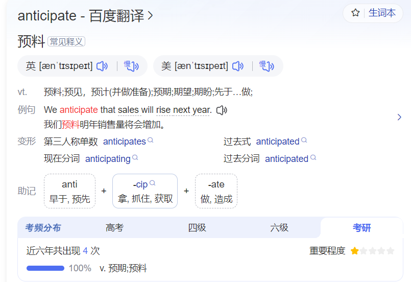 anticipate怎么读是什么意思(英语单词发音及中文意思翻译)