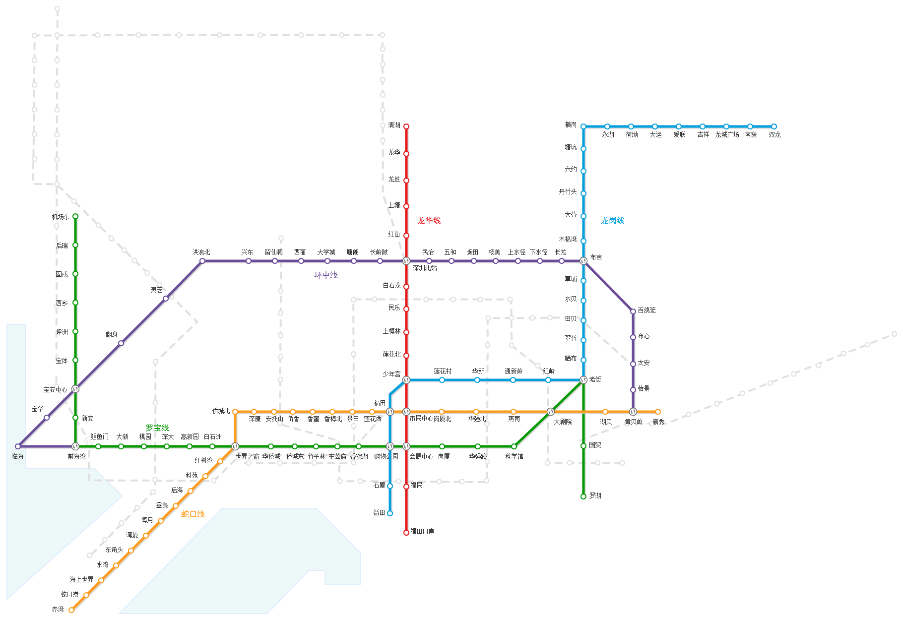 深圳地铁线路图（2023新的深圳地铁线路图高清）